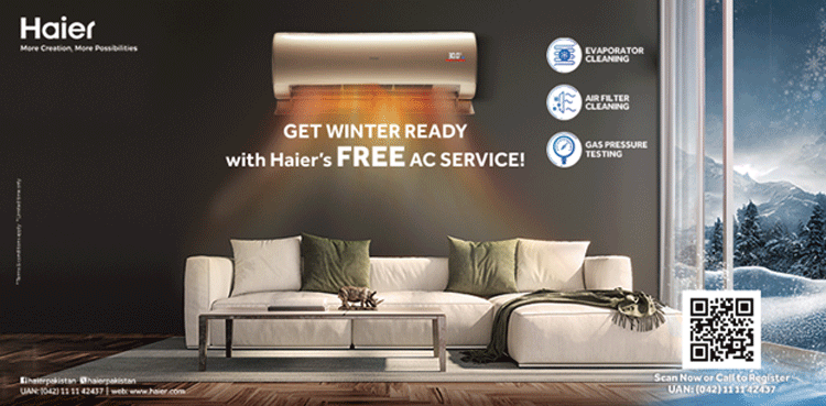 GET WINTER READY with Haier's FREE AC Service: Enjoy Year-Round Comfort with Haier!