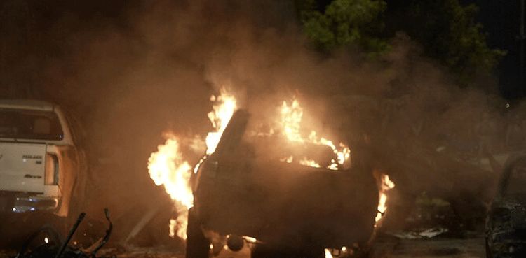 Suicide bomber blows himself near police van in Charsadda