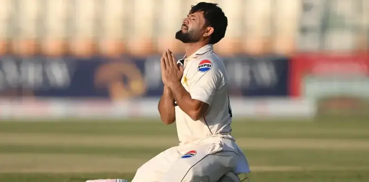 WATCH: Kamran Ghulam hits four to reach maiden ton on Test debut