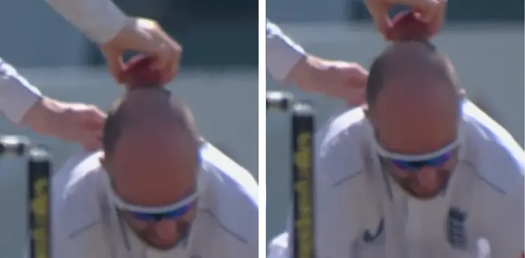 Joe Root shines ball on Jack Leach's head in second Test – WATCH