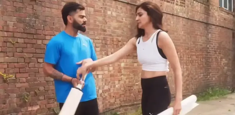Virat Kohli, Anushka Sharma face off in gully cricket – WATCH