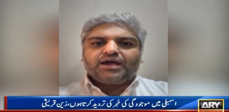 PTI’s Zain Qureshi denies voting in favor of constitutional amendment