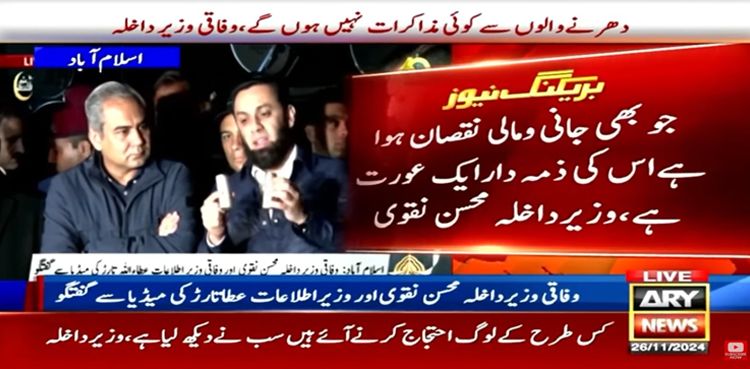 'One woman' behind all the loss of life and material: Mohsin Naqvi