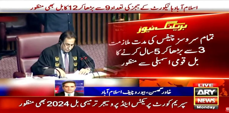 Parliament passes bill to increase number of SC judges