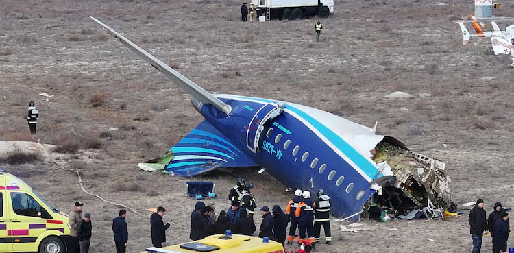 Azerbaijan's president says crashed plane was shot at from Russia