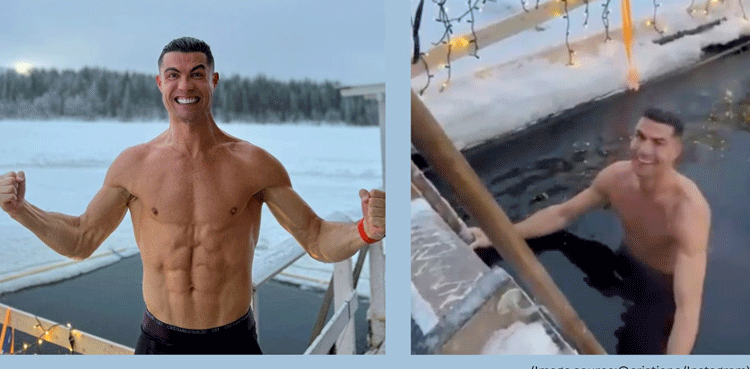 Cristiano Ronaldo takes freezing pool challenge, video goes viral