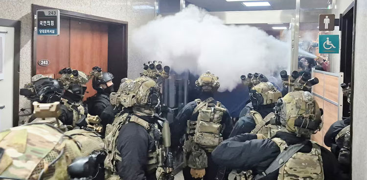 South Korea troops try to storm parliament after martial law declared