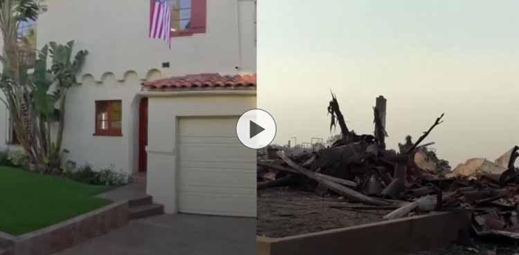 Before and after: Watch the destruction caused by Los Angeles wildfire