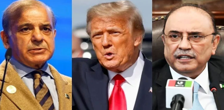 President Zardari, PM Shehbaz felicitate Donald Trump