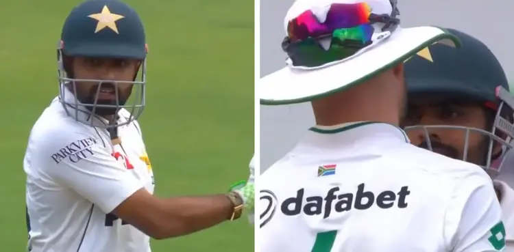 WATCH: Babar Azam loses temper after SA bowler hits him with ball