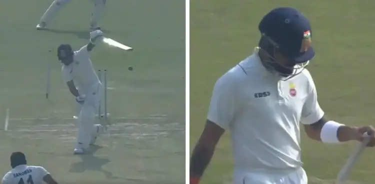 WATCH: Kohli castled for single-digit score on Ranji Trophy return