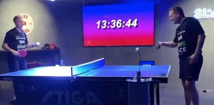Swedish players break Guinness world record for 13-hour table tennis rally