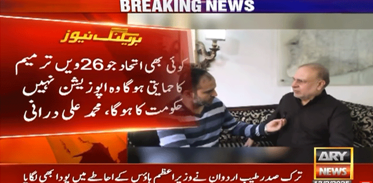 Govt standing over pillars of PPP, JUI, says Muhammad Ali Durrani