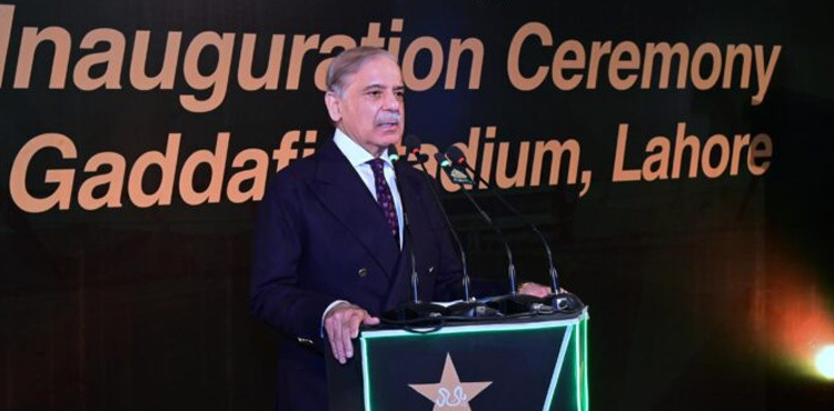 PM Shehbaz inaugurates renovated Gaddafi Stadium