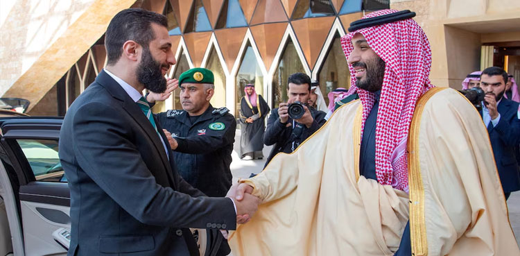 Syria's Sharaa meets Saudi Crown Prince in Riyadh on first foreign trip