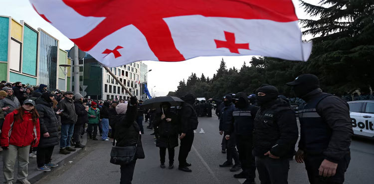 Georgian opposition leader arrested as pro-EU protesters block highway