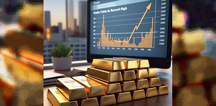Gold price hits record high on trade war woes