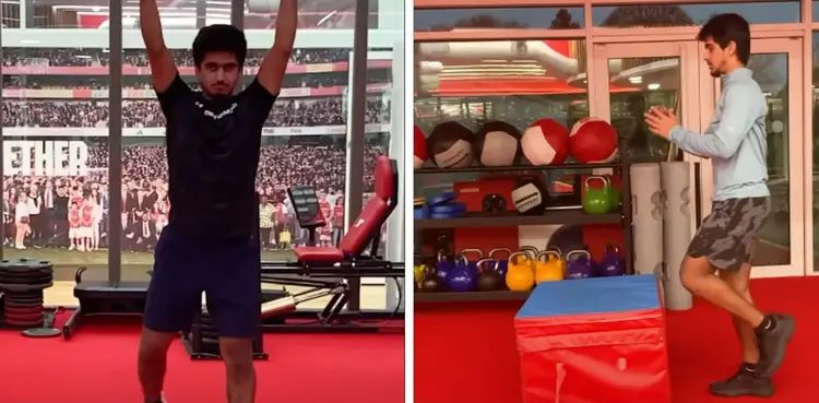 WATCH: Saim Ayub returns to gym after recovering from injury