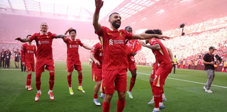 Liverpool clinches Premier League title with thrashing victory over Tottenham