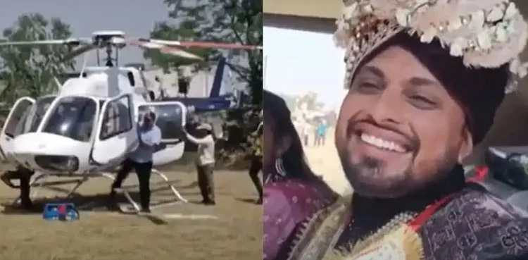 WATCH: Groom fulfils mother's dream with helicopter wedding