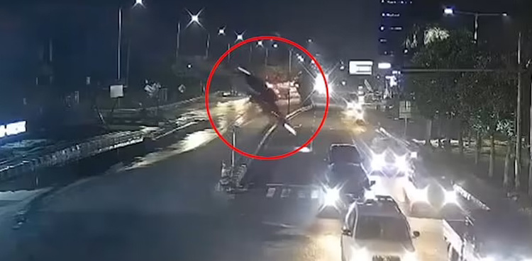 Navigator fly BMW 40 feet off an unfinished bridge