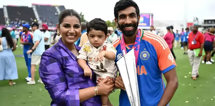 Jasprit Bumrah’s wife hits back at trolls mocking son Angad