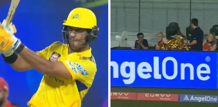 VIDEO: Rachin Ravindra's fierce shot hits PBKS cheerleader