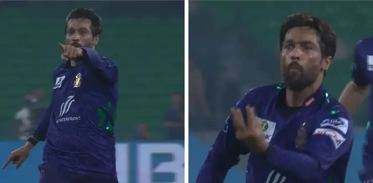 WATCH: Amir celebrates fiercely after dismissing Babar Azam