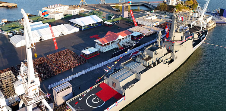 North Korea unveils new 'Kim Jong Un style' 5,000-tonne warship