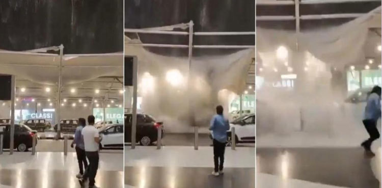 Viral video: Rains damage Delhi airport, terminal roof collapses