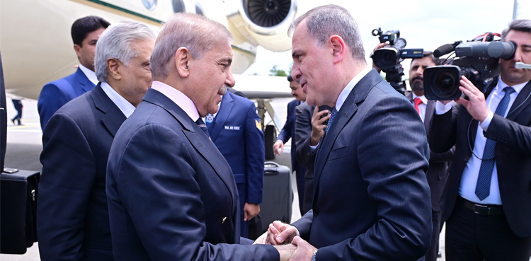 PM Shehbaz arrives in Azerbaijan after two-day visit to Iran