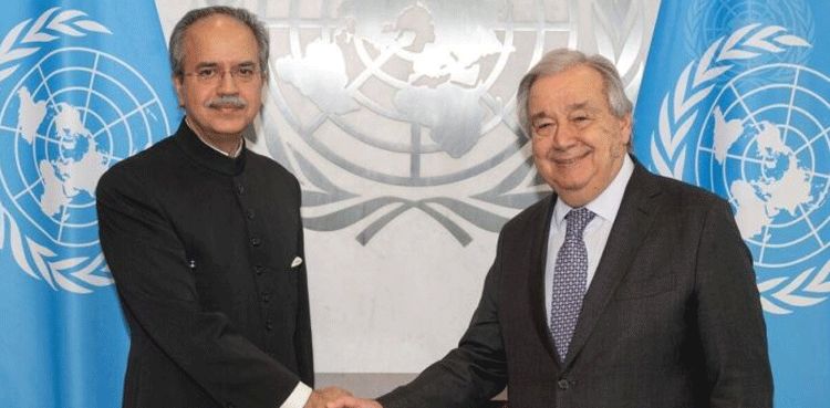 Pakistan’s envoy discusses South Asia security situation with UN chief