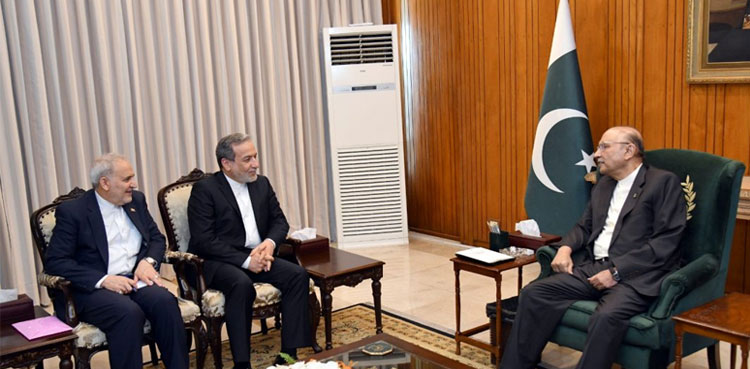 President Zardari, Iranian FM discuss regional security, Pak-India tensions