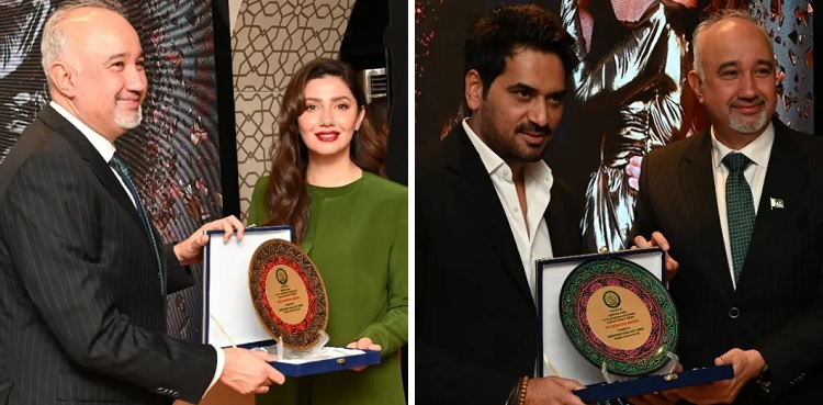 'Love Guru' stars Mahira Khan, Humayun Saeed honoured in Dubai