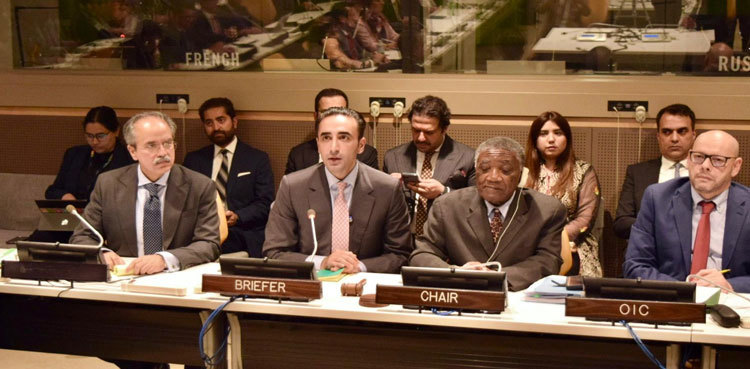 Pakistani delegation briefs OIC member states at UN on Indian aggression