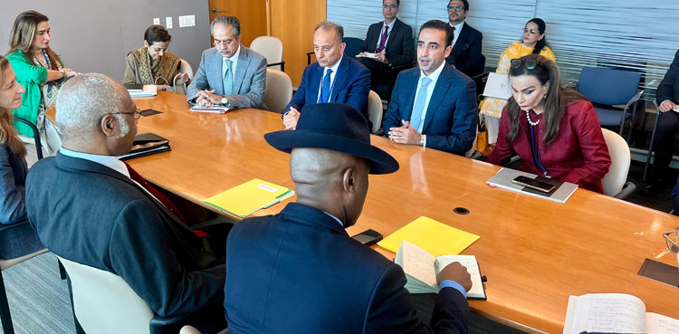 Pakistani delegation briefs UNGA president about India’s threats to peace in South Asia