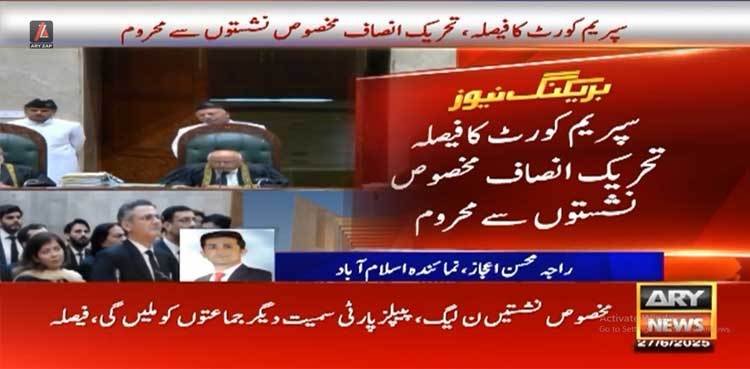 PPP, PML-N to get SIC reserved seats as Supreme Court announces short order in case