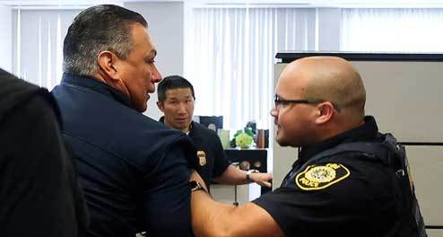 Democratic US Senator Padilla forced to ground, handcuffed by security agents
