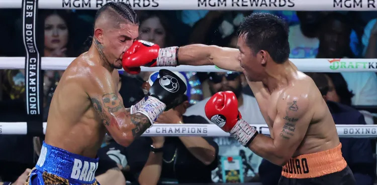 Pacquiao impresses in return, but Barrios keeps title