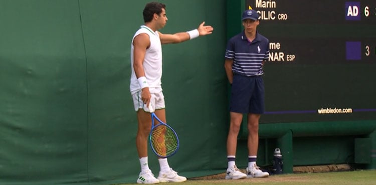Munar sparks controversy after clash with ball boy at Wimbledon