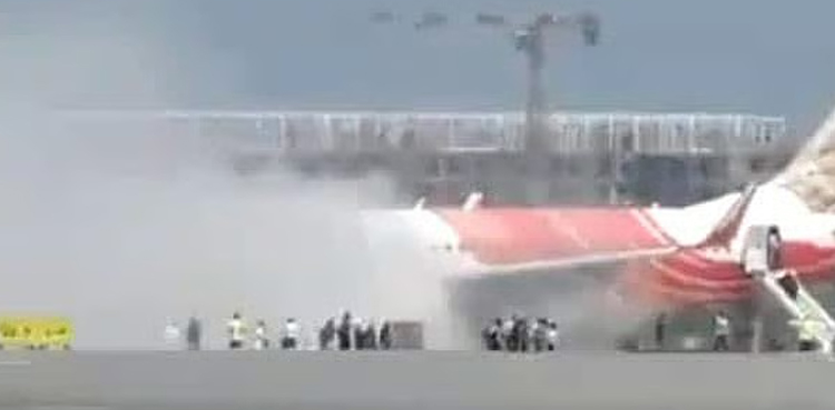 Air India flight AI 315 catches fire after landing in Delhi
