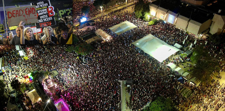 Thousands protest in Tel Aviv against Israel's Gaza take over plan