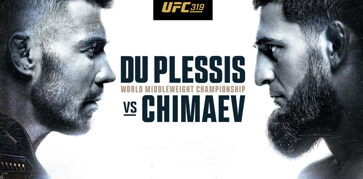Watch: Khamzat Chimaev’s size overshadows Du Plessis ahead of UFC 319 clash