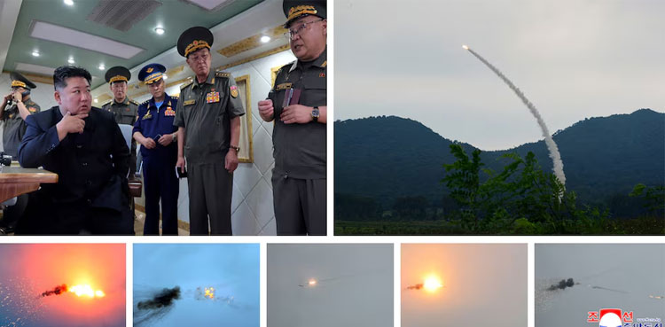 North Korea leader Kim oversees firing of new air defence missiles, KCNA says