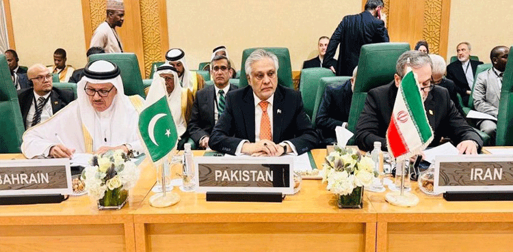 At OIC, Ishaq Dar reiterates Pakistan’s call for immediate ceasefire in Gaza