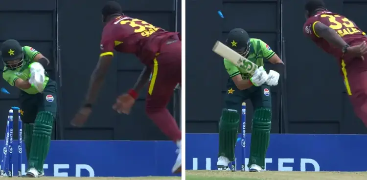 VIDEO: Babar falls for a duck as Seals completes double-wicket maiden