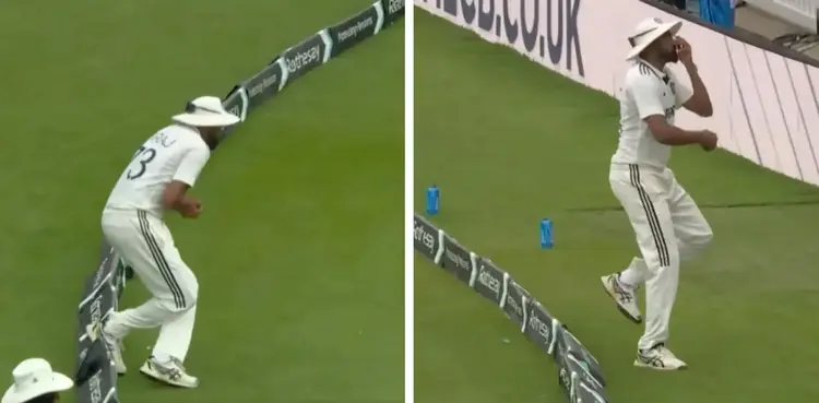 WATCH: Brook survives as Siraj carries catch over ropes for six