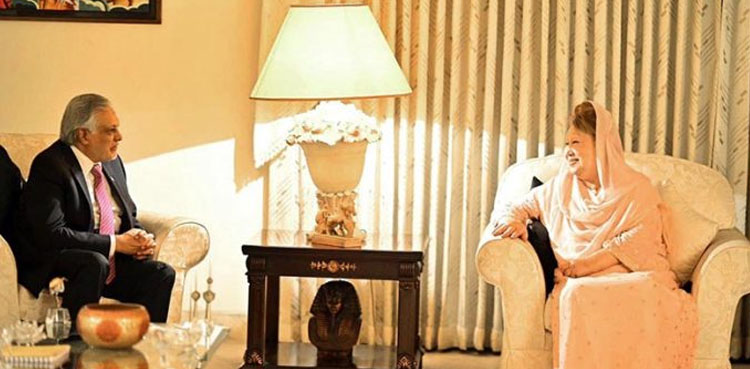 Ishaq Dar meets BNP Chairperson Khaleda Zia in Dhaka