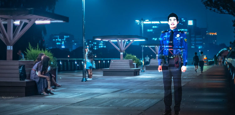 Holographic police officers deployed in Seoul to prevent crimes