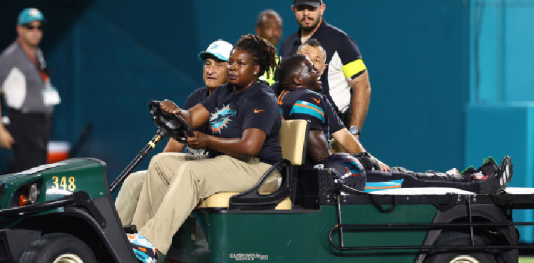 Dolphins star Hill suffers gruesome injury in Jets clash